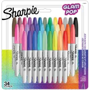 Rotuladores Permanentes Punta Fina - 34 Colores Glam Pop