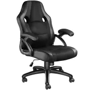 Silla Ergonómica de Gaming Negra con Reposabrazos Ajustables