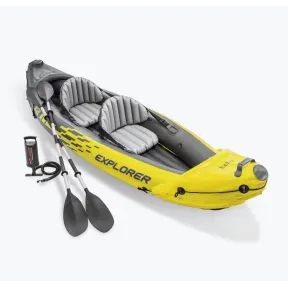 Kayak hinchable Intex Explorer K2 con 2 remos - 312 cm