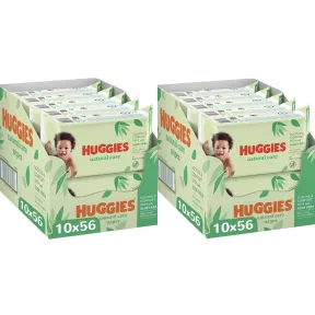 Huggies Toallitas para Bebé Aloe Vera, 10 Packs de 56
