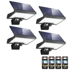 Lámpara Solar Exterior JESLED con Sensor y 4 Modos, Pack 4