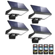 Lámpara Solar Exterior JESLED con Sensor y 4 Modos, Pack 4