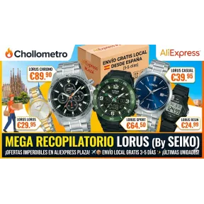 Relojes LORUS en AliExpress: Cuarzo y Cronógrafos ¡Envío GRATIS!