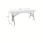 Mesa Plegable Nyana Home 180x74cm de Resina Reforzada