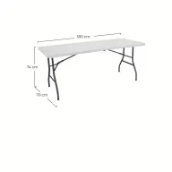 Mesa Plegable Nyana Home 180x74cm de Resina Reforzada