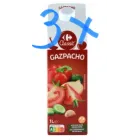 Gazpacho sin gluten Carrefour 3 X 1 l. (0,88€/l)