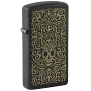 Mechero Zippo Skull Pirate - Negro Mate, Recargable y Resistente