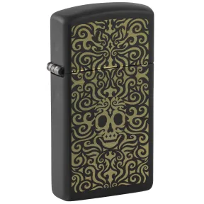 Mechero Zippo Skull Pirate - Negro Mate, Recargable y Resistente
