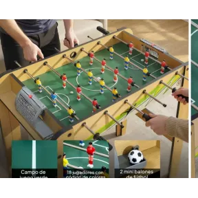 Futbolín de Madera para Niños SPORTNOW 75x66 cm Natural