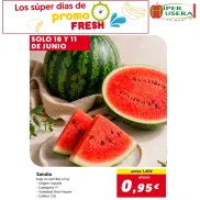 Sandía Cat 1ª España a 0,95€/kg - baja en semillas