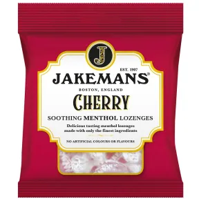 Pastillas calmantes de mentol sabor cereza - Jakemans 73g