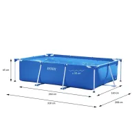 Piscina rectangular INTEX de PVC 260x160x65 cm elevada