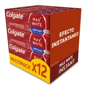 Pasta de dientes Colgate Max White Instant 12 Uds 75ml