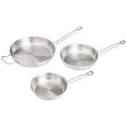 Sartenes de Acero Inoxidable Amazon Basics (20, 24 y 30 cm)
