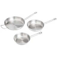 Sartenes de Acero Inoxidable Amazon Basics (20, 24 y 30 cm)