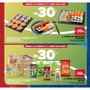 30% de descuento en bandejas de sushi y frutos secos