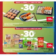 30% de descuento en bandejas de sushi y frutos secos