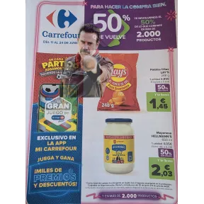 Carrefour Folleto 50% QV + 50% en 2º (Del 11 al 24 de Junio)