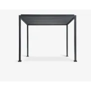 Pérgola negra KONGEMOSE 3x4x2,36m para exterior