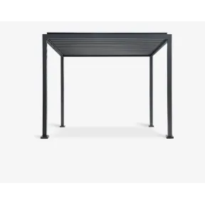 Pérgola negra KONGEMOSE 3x4x2,36m para exterior