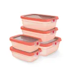Set de recipientes herméticos EMSA, 5 piezas naranjas
