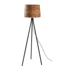Lámpara de pie de metal y alga marina, 144 cm de altura