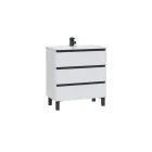 Lavabo Cora en blanco y negro de 80x45cm