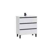 Lavabo Cora en blanco y negro de 80x45cm