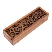 Organizador de escritorio: caja de lápices de madera hueca