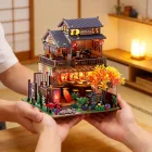 Casa de Muñecas Estilo Japonés de Madera para Nuevos Usuarios