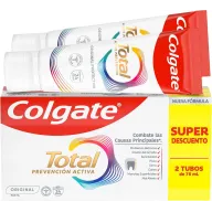 Pasta de Dientes Original Colgate Total 2x75ml para Salud Bucal