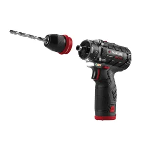 Set básico de atornilladora taladradora recargable 12 V