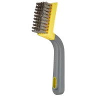 Cepillo raspador ancho, acero inoxidable, agarre suave, negro y amarillo