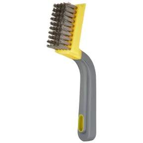 Cepillo raspador ancho, acero inoxidable, agarre suave, negro y amarillo