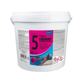 Cloro 8 kg para piscina en 5 acciones efectivas