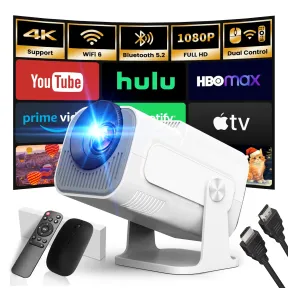 Proyector Portátil Gaimoo 1080p con Soporte 4K y WiFi 6