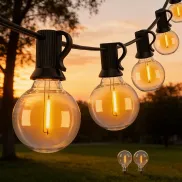 Cadena de Luces LED Exterior 30m con Bombillas G40