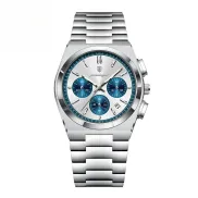 Reloj deportivo masculino de acero, cronógrafo e impermeable