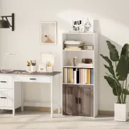 Librería Homcom Multicolor 60x30x149,5 Cm de MDF
