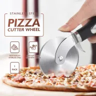 Cortador de Pizza 21cm, Acero Inoxidable, Mango Ergonómico