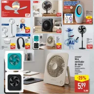 Ventilador portátil, de pie y de cuello: diseño mini ideal.