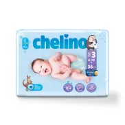 Pañales Infantiles Chelino Talla 3, 36 Unidades (4-10 kg)