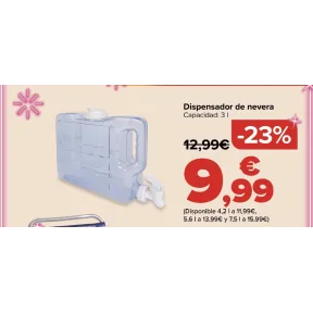 Dispensador de agua para 3 litros