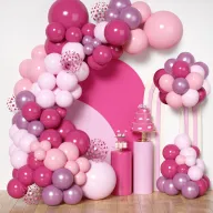 Kit Guirnalda de Globos Rosas - 147 Piezas
