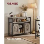 Armario de Cocina con Estantes Ajustables y 2 Puertas Correderas