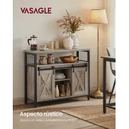 Armario de Cocina con Estantes Ajustables y 2 Puertas Correderas