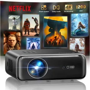Proyector 4K Smart Portátil con Netflix y Auto Focus