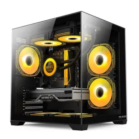Caja ProGaming Ambra Negra Tower Micro-ATX con 5 ventiladores ARGB