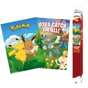 Set de 2 Pósteres Decorativos de Pokémon - Abystyle