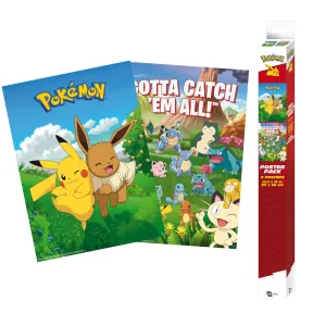 Set de 2 Pósteres Decorativos de Pokémon - Abystyle